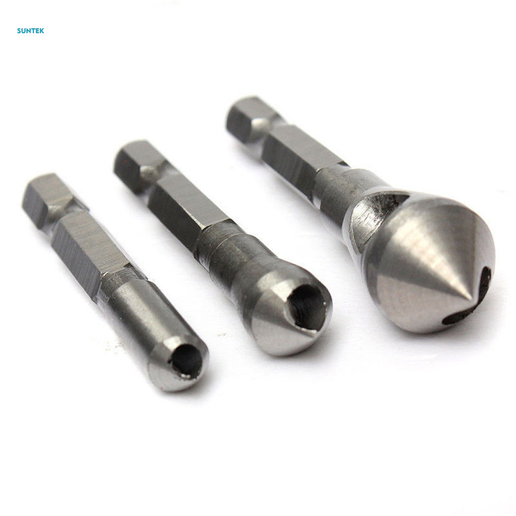 3 Pcs Countersink Drill Deburring Metal Hex Shank. 