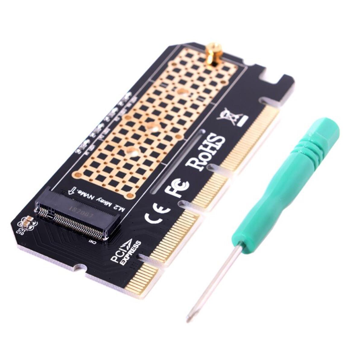 M.2 SSD Adapter Card for M.2 NVME SSD to PCIE Adapter, with LED Indicator Lamp for Windows, Mac Linux OS