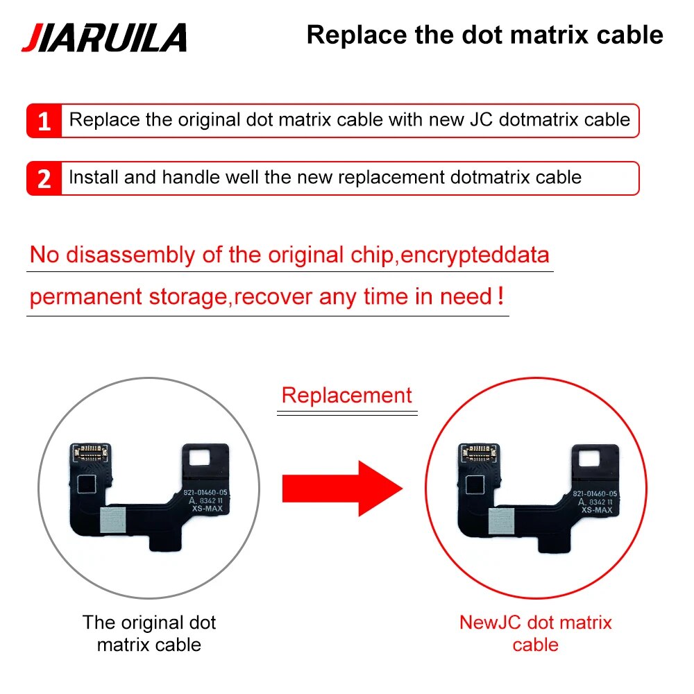 Original Dot Projector Read Write Dot Matrix Face ID Repair Flex For IPhone 11 12 Pro X XR XS Max mini JC Dot Matrix Cable. 