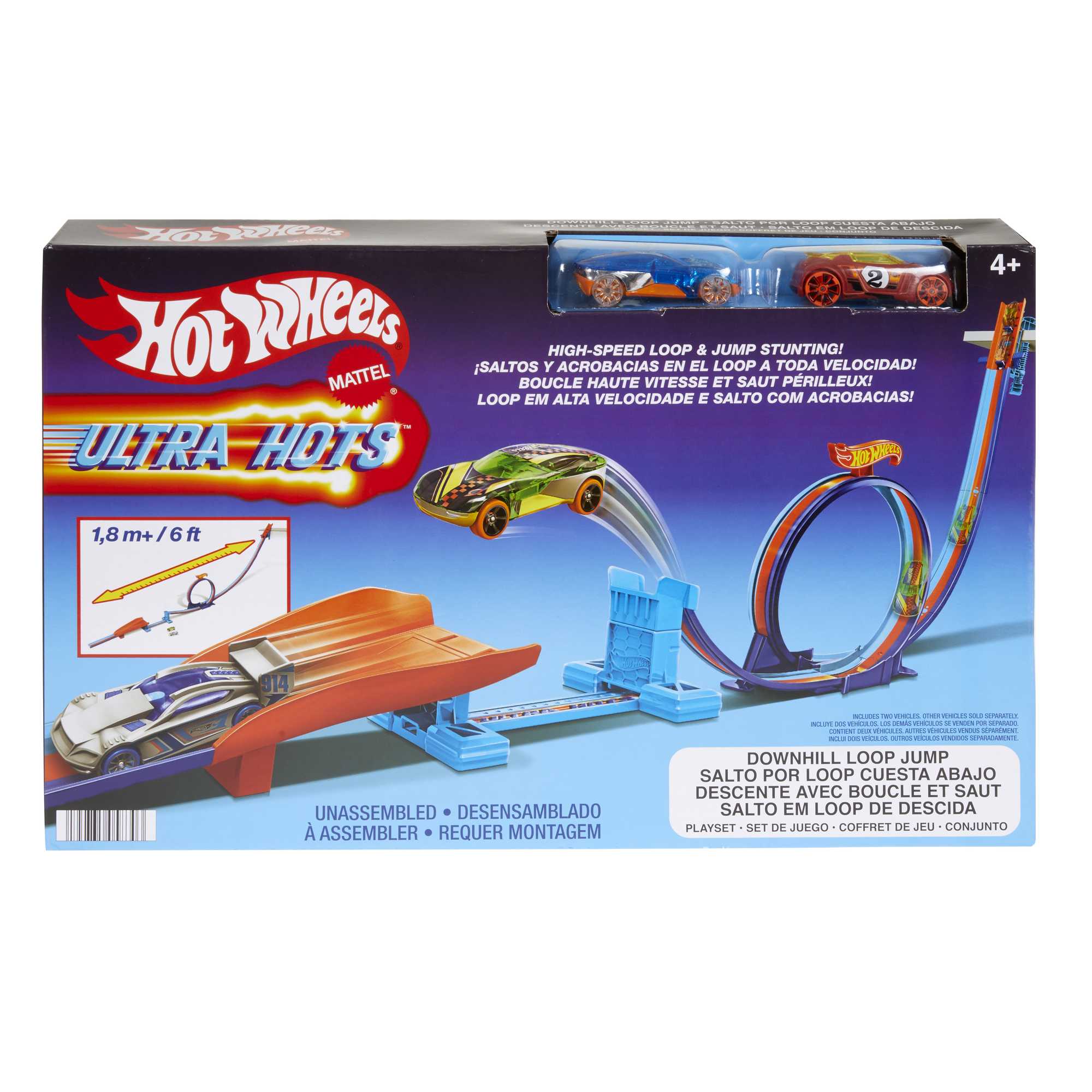 Hot Wheels HPX93 Ultra Hots Downhill Loop Jump Trackset. 