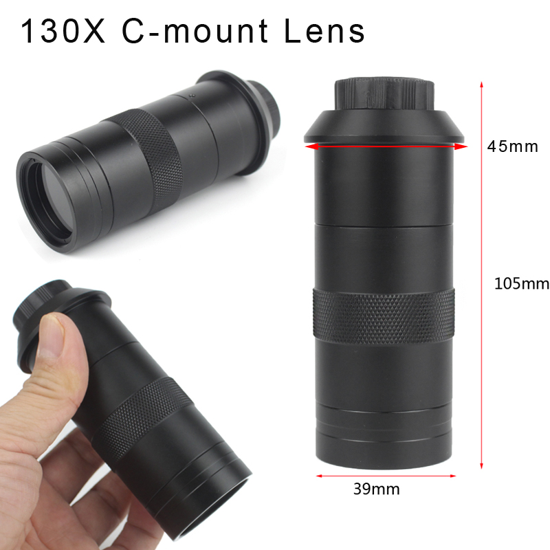 SONY 48MP 4K 1080P HDMI USB Digital Video Monocular Microscope Camera 130 Zoom C-Mount Lens For Phone Soldering Repair Tools. 