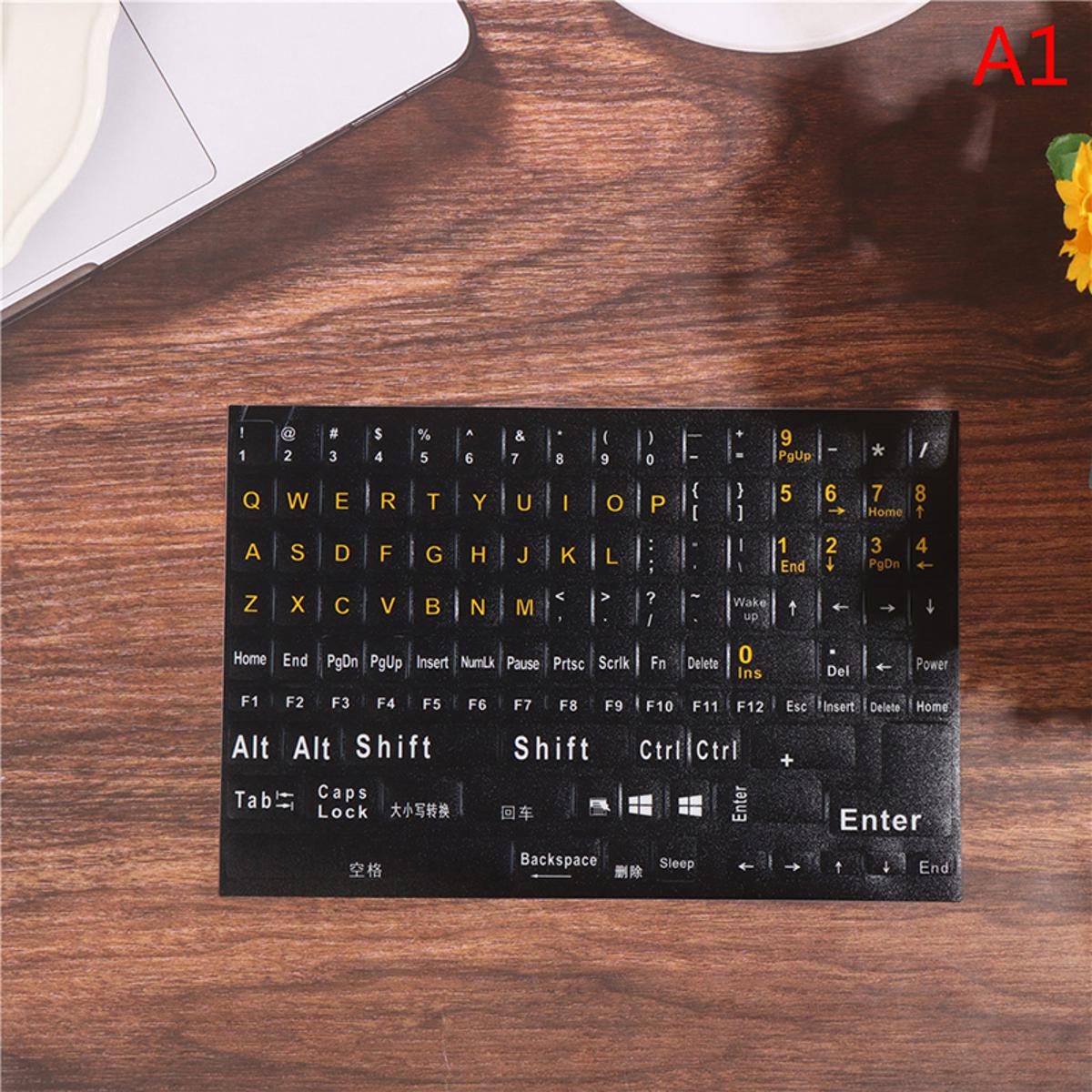 English 120 Keys Matte Standard Waterproof Keyboard Stickers Letter Alphabet. 