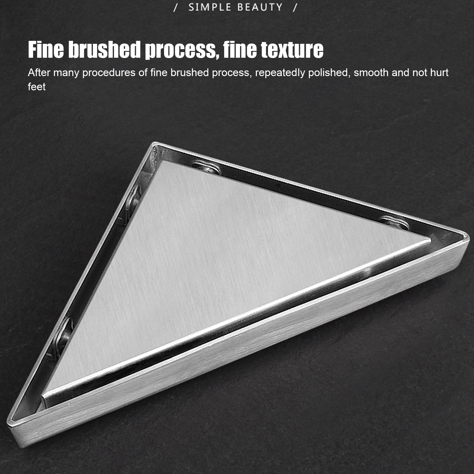 Concealed Floor Drain Triangular Corner Set for Home Balcony Bathroom Shower Room. 