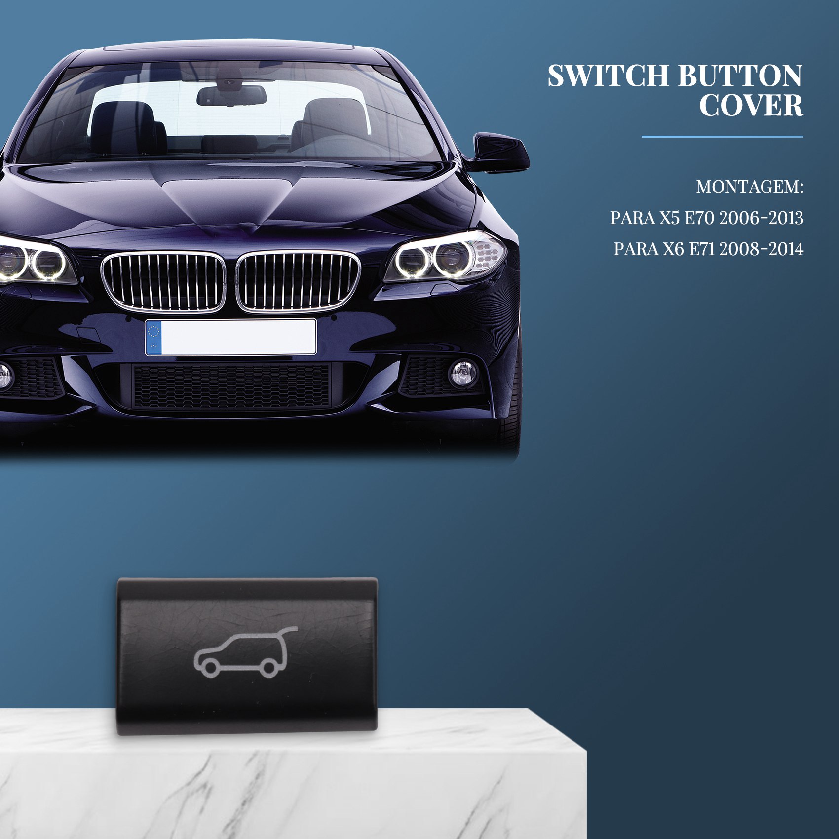 Rear Trunk Switch Button Cover For X5 E70 2006-2013 X6 E71 2008-14