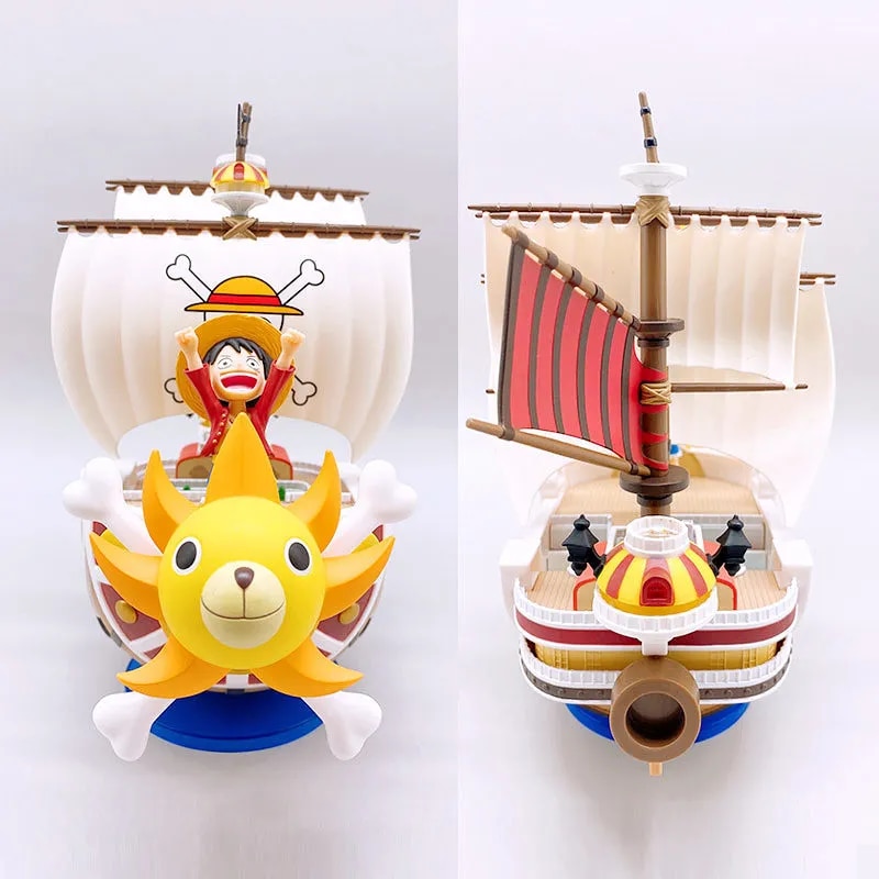 One Piece Ship Figure Luffy Model Toy Peripheral Super Cute Mini Boat Assembled Model One Piece Ship Blind Box Kid Birthday Gift. 