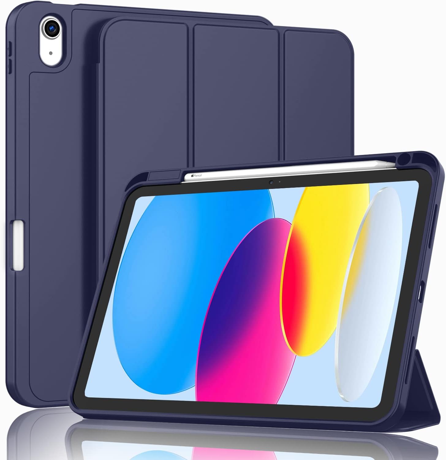 For Apple iPad 11th Generation (2025) 11 inches (11th generation) Luxury Premium Silk Texture Horizontal Flip Leather Cover with 3-folding Holder Smart Case with Apple Pencil Holder- For : A3355 (Global); A3356 (Global, China). 