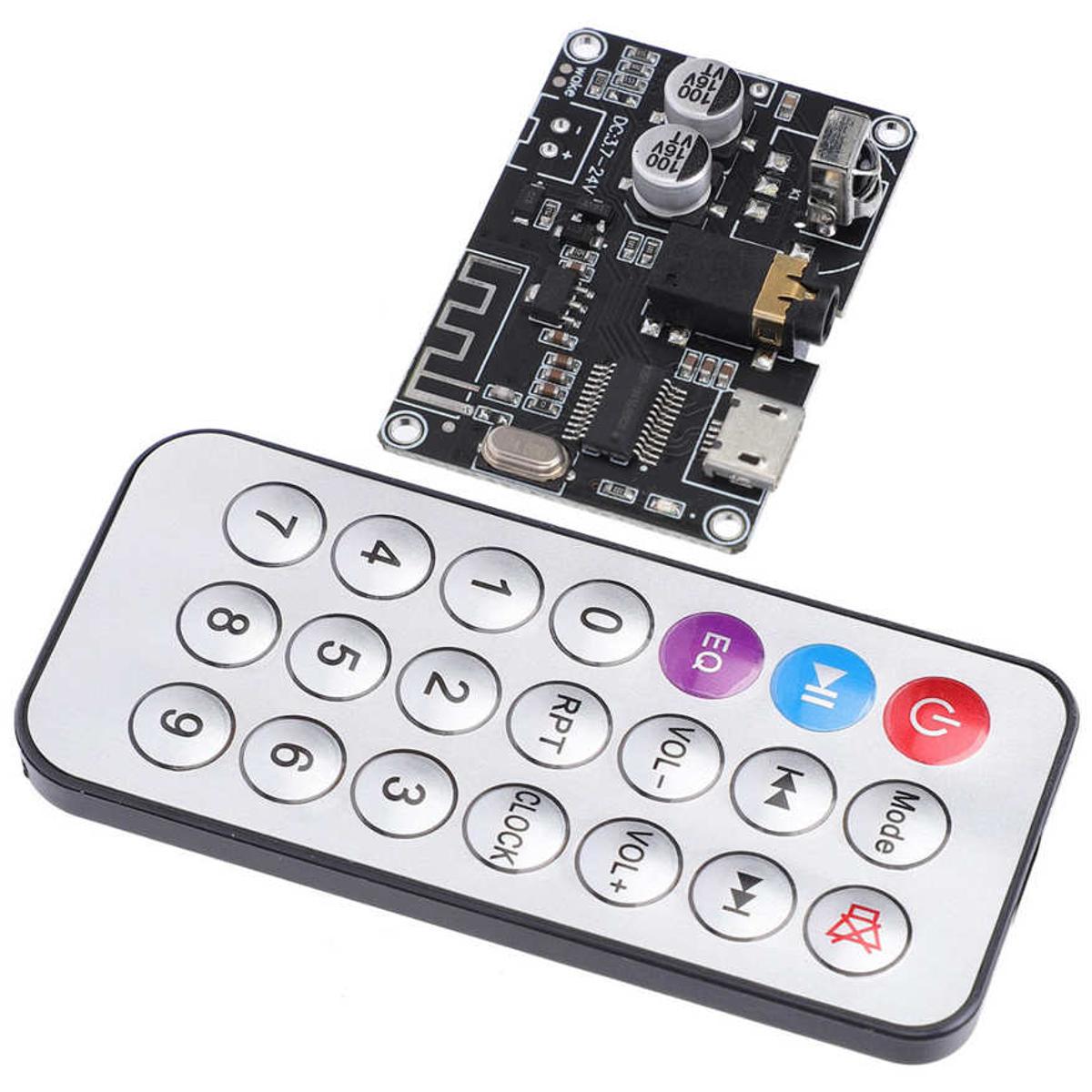 Bluetooth Audio Receiver Board Stereo Power Amplifier Module with Remote Control XY-WRBT