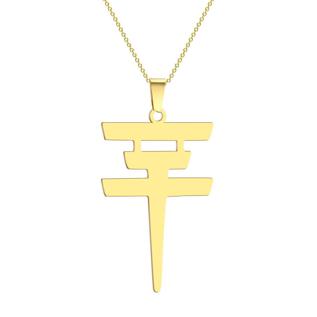 Cxwind Tokio Hotel Necklace Stainless Steel Tokio Hotel Pendant Logo Bill Kaulitz Logo Symbol Necklace Wholesale. 