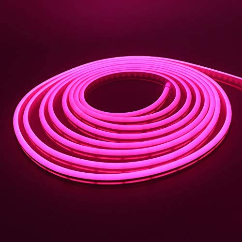 3 feet Neon pink Light Strip DC12V Flexible DIY LED SMD 2835 120LEDs/M IP67 Waterproof DIY Light Home Decoration. 