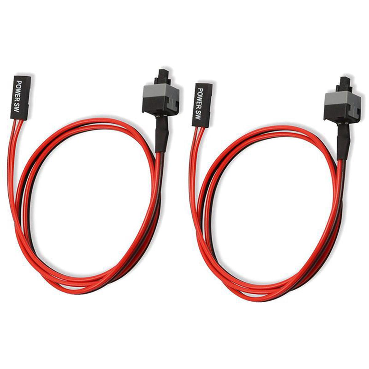 2 Pack 2 Pin SW PC Power Cable on/off Push Button ATX Computer Switch Wire 45cm