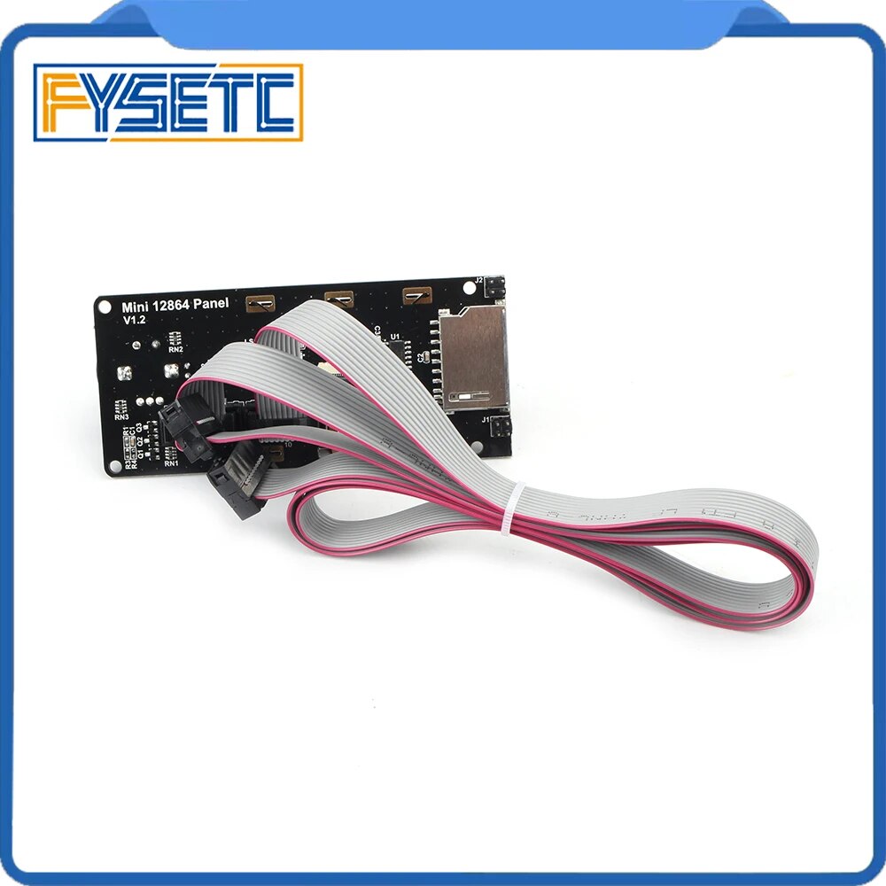 Type C mini 12864 v1.2 MINI12864 LCD Screen Smart Display Black on white Supports Marlin DIY With SD Card 3D Printer Accessories. 