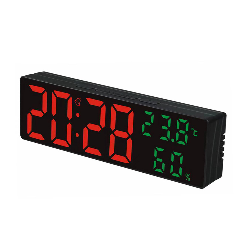 Digital Bedroom Alarm Clock, 7'' Led Mirror Screen, 2 Brightness, 12
