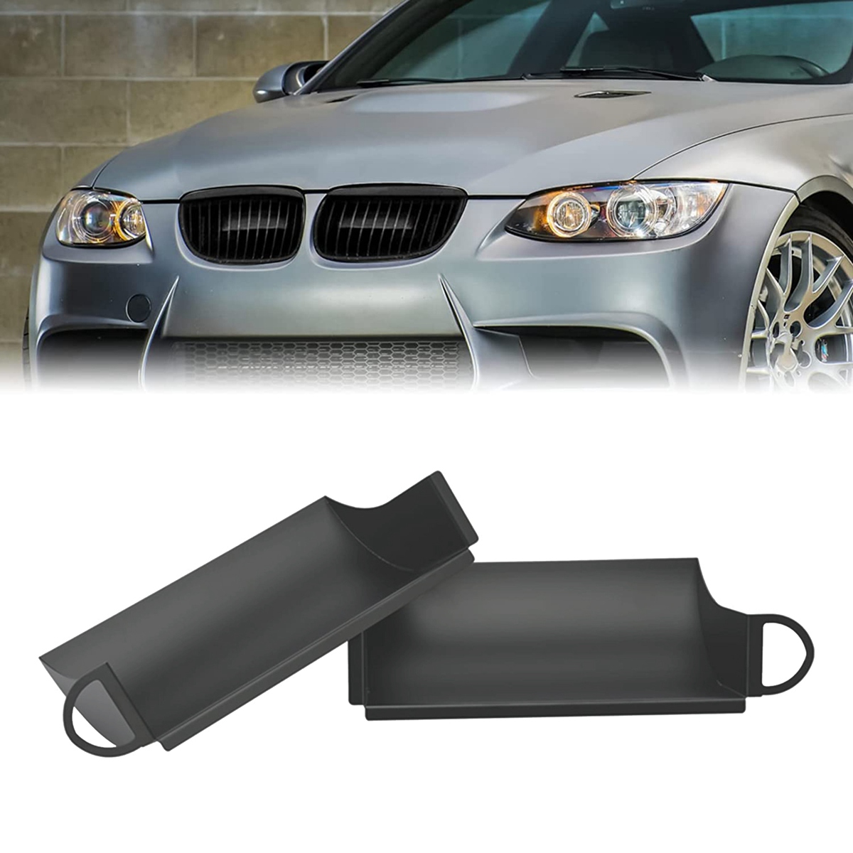 1 Pair Air Intake Scoop Flow Intake System Scoops for BMW E90 91 E92 E93 E84 M3 Black. 