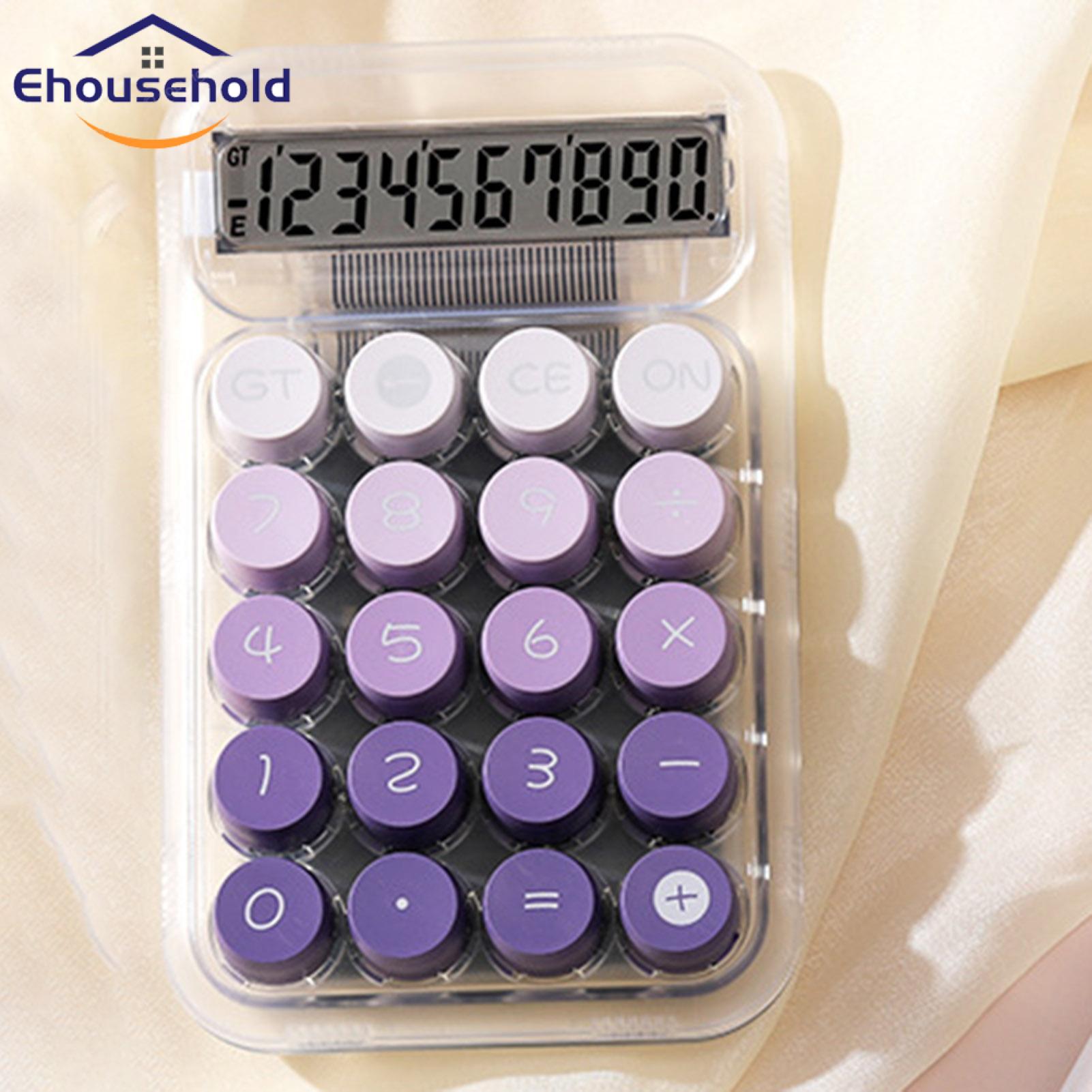Workspace Calculator 12-digit Gradient Colour Desktop Calculator with Anti-slip Pads Mechanical Keyboard Countertop Calculator for Office Home Use Compact Calculator. 