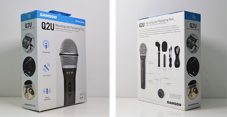 Samson Q2U Handheld Dynamic USB Microphone with XLR Headphones port mic for podcasting radio and YouTube videos. 