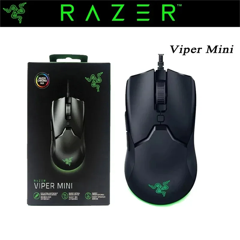 Razer Viper Mini Gaming Mouse Ultra-Lightweight Design CHROMA RGB Light 8500 DPI Optail Sensor Mice Mouse Gamer