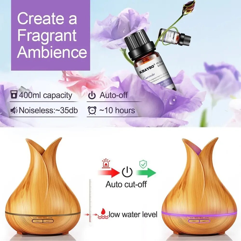 Tuya Smart Humidifier with Colorgul LED Light WiFi Aroma Diffuser Timer Wireless Control Work with Alexa Google Home Compatible. 