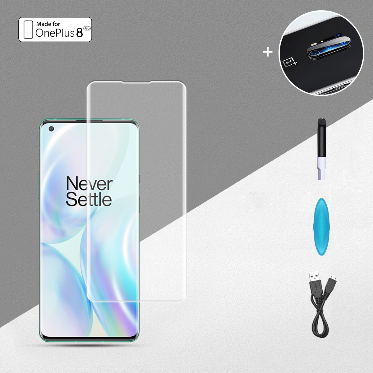OnePlus 8 / OnePlus 8 Pro - UV Tempered Glass Screen Protector. 