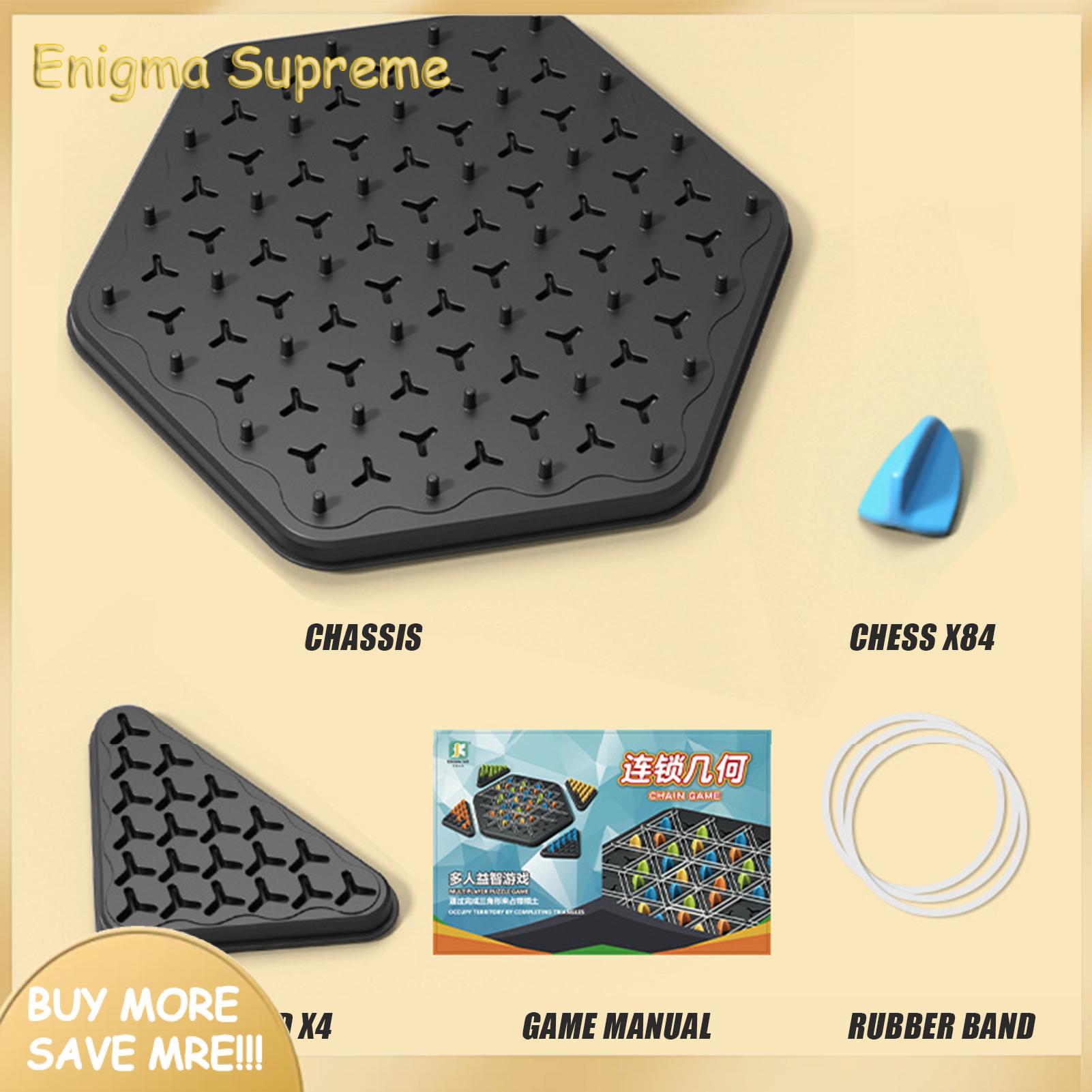 Enigma- Toddlers Board Game Intertive Triangle Board Game for Kids Educational Logic Strategy Toy for Boys Girls Fun Learning Gift Set for Parent-child ing Children Board Game