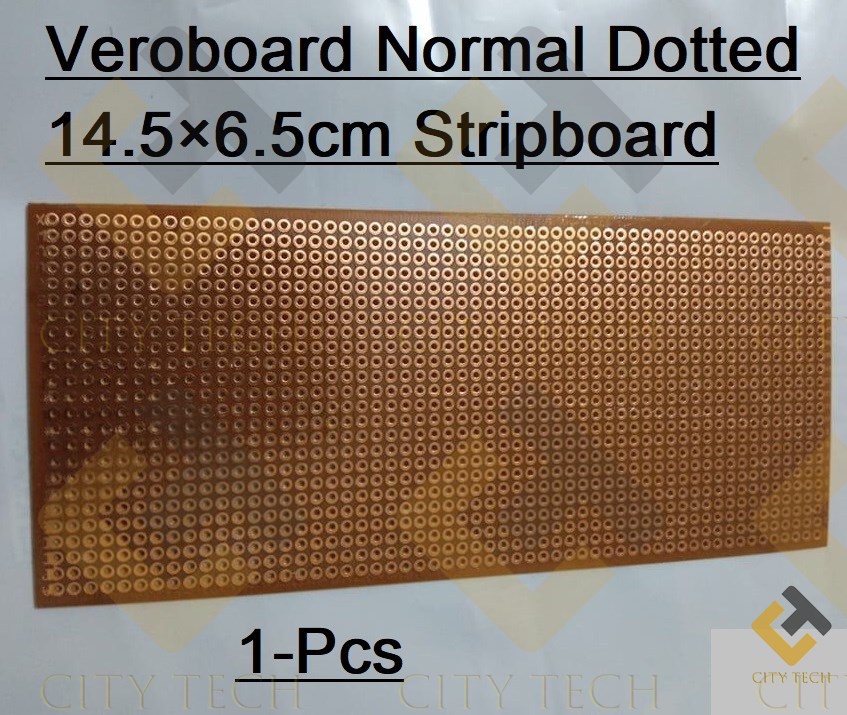 Veroboard Normal Dotted 14.5×6.5cm Stripboard Board PCB Printed Circuit Board For Prototyping Designing Weld Soldering Arduino DIY. 
