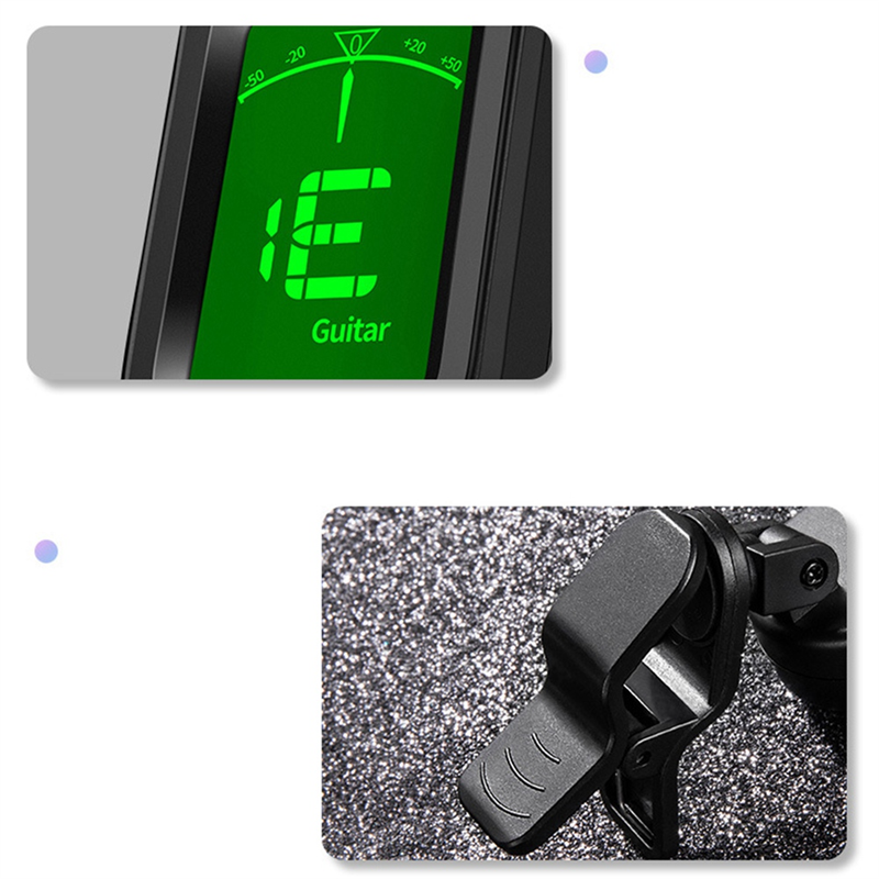 JAERBEE Folk Guitar Tuner Violin Guzheng Pipa Erhu Twelve Averaging Rhythms Tuner Stringed Musical Instrument Accessories. 