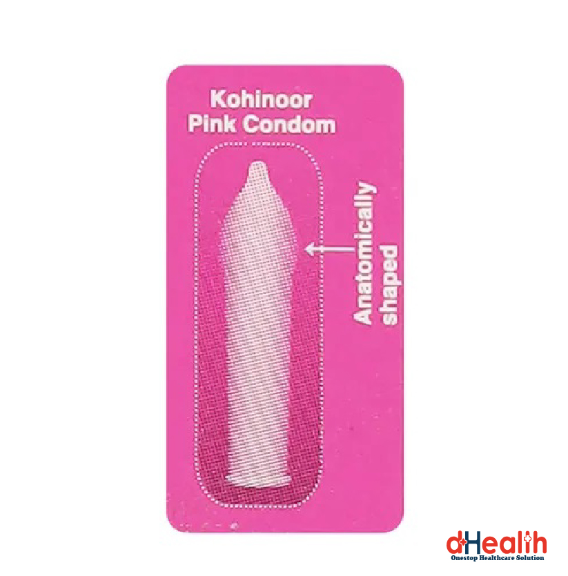 Kohinoor Pink Condom Pleasure pink better fit smallest condom 10pcs Single Pack. 