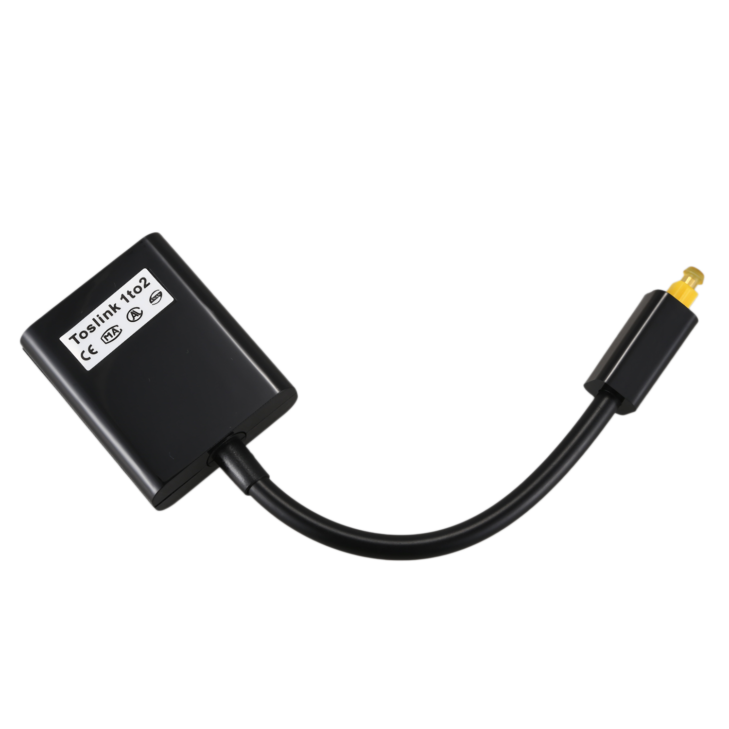 SPDIF Optical Audio Splitter 2 Way Toslink Splitter Adapter Hub. 