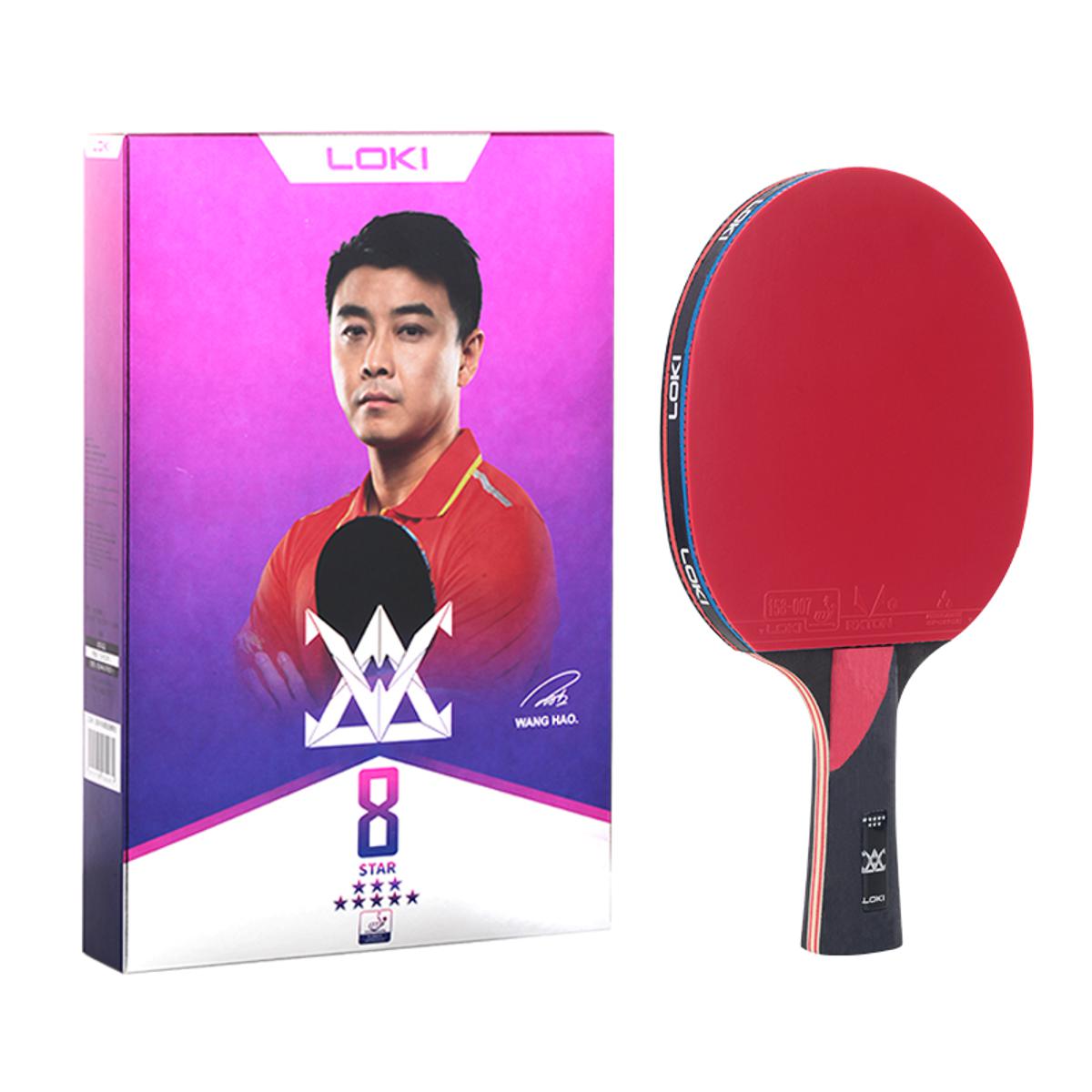Loki E Series- 8 Star Table Tennis Racket(Premium Quality)