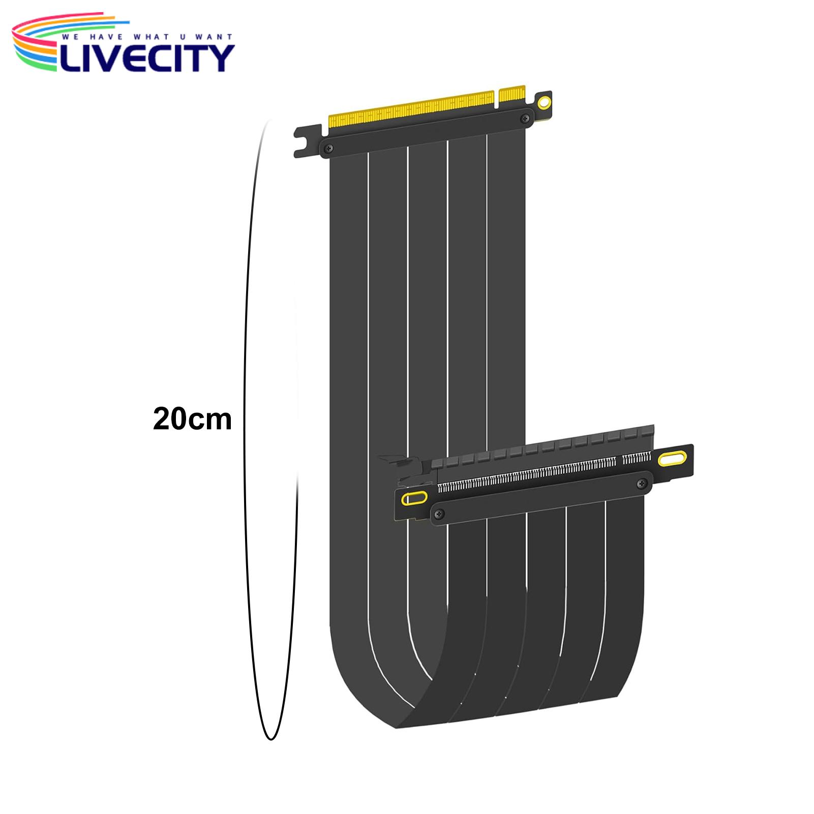 Pci Express 4.0 X16 Gpu Cable High Speed Pcie 4.0 Graphic Card Extension Cable 90/180 Degree Shielded Gpu Riser Cord for Gaming Video Cards Pcie 4.0 Graphics Card Extension Cable. 
