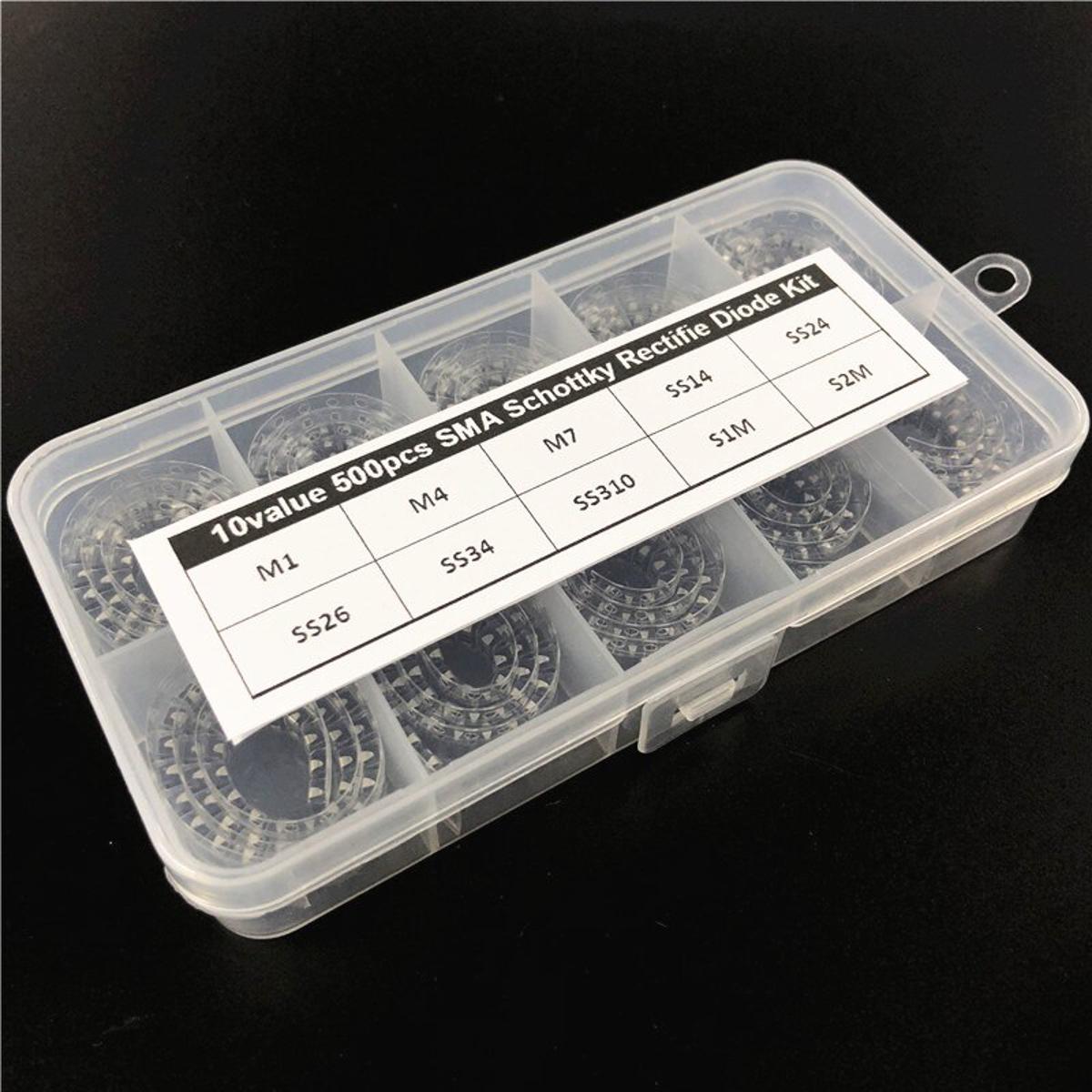 【happy one】10Values SMD M1 M4 M7 SS14 SS24 SS26 SS34 SS310 S1M S2M SMA Rectifie Diode Kit