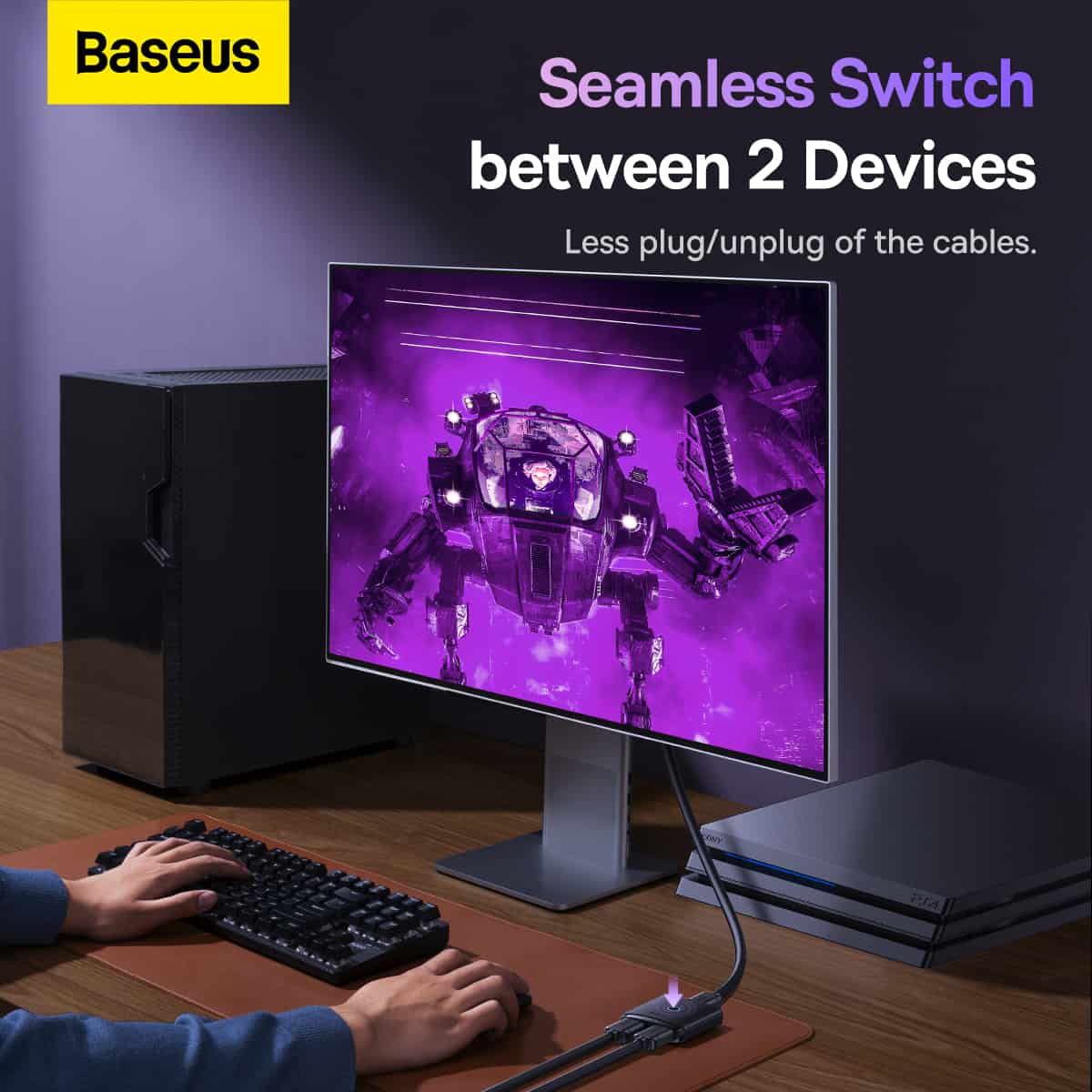 Baseus AirJoy Series 2-in-1 Bidirectional HDMI Switch. 