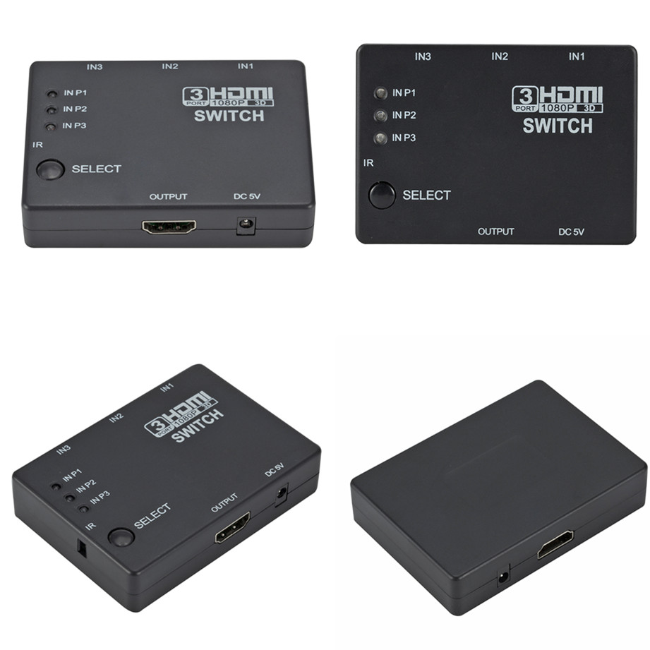 CUANFEN 4K 2K 3x1 HDMI Cable Splitter HD 1080P Video Switcher Adapter 3 Input 1 Output Port HDMI Hub for Xbox PS4 DVD HDTV PC Laptop TV. 