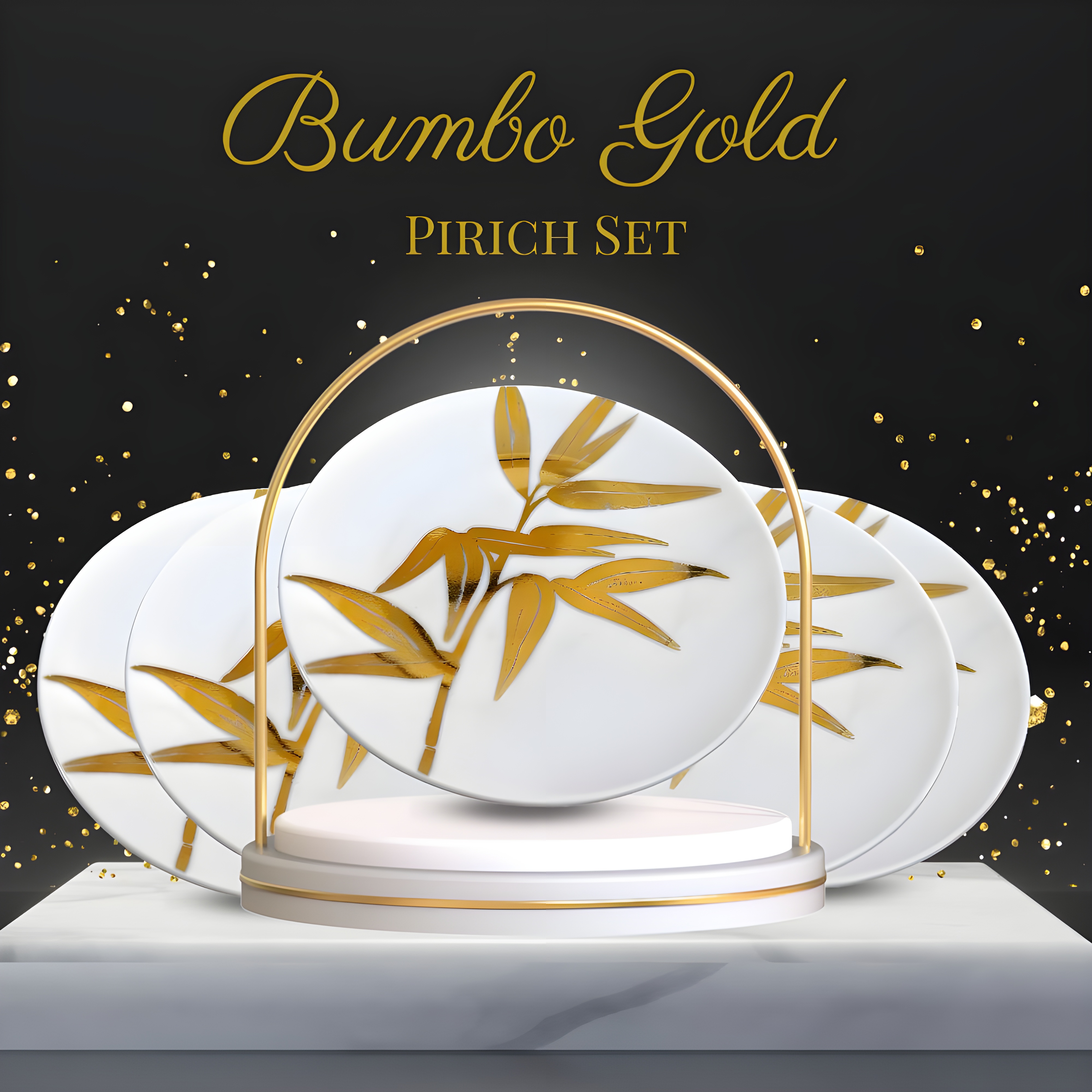 Ariane Ceramics 6” Pirich Set with Golden Bumbo Design DFO012&1 | Daraz ...