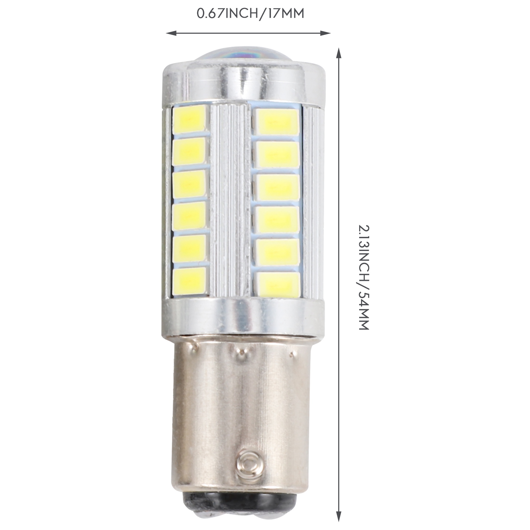 Super Bright Led 1157 Led Light Bulb P21/5W BAY15D Led Bulbs With 33SMD 5730 Chipsets For Brake, Turn, Parking, Reverse And Back Up Lights, Xenon White (Set Of 2). 
