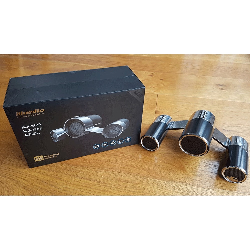 Bluedio US Wireless Home Audio Speaker System Patented Three Drivers Bluetooth speakers with Microphone Bass 3D Sound Surround. 