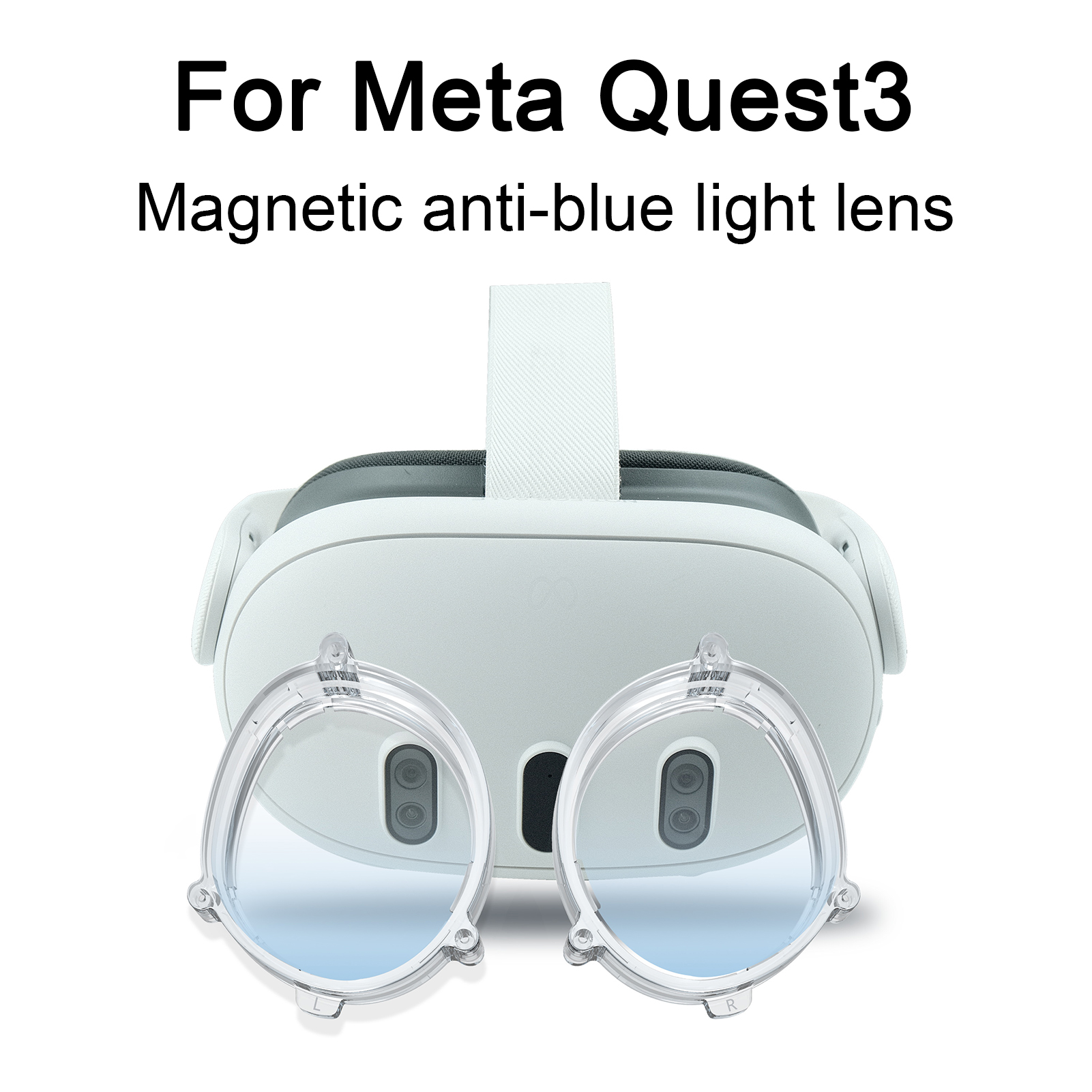 Vr Glasses Spacer Protector Meta Quest 3 Magnetic Vr Glasses Frame Easy Install Durable Bumper Magnetic Vr Lens Frame. 