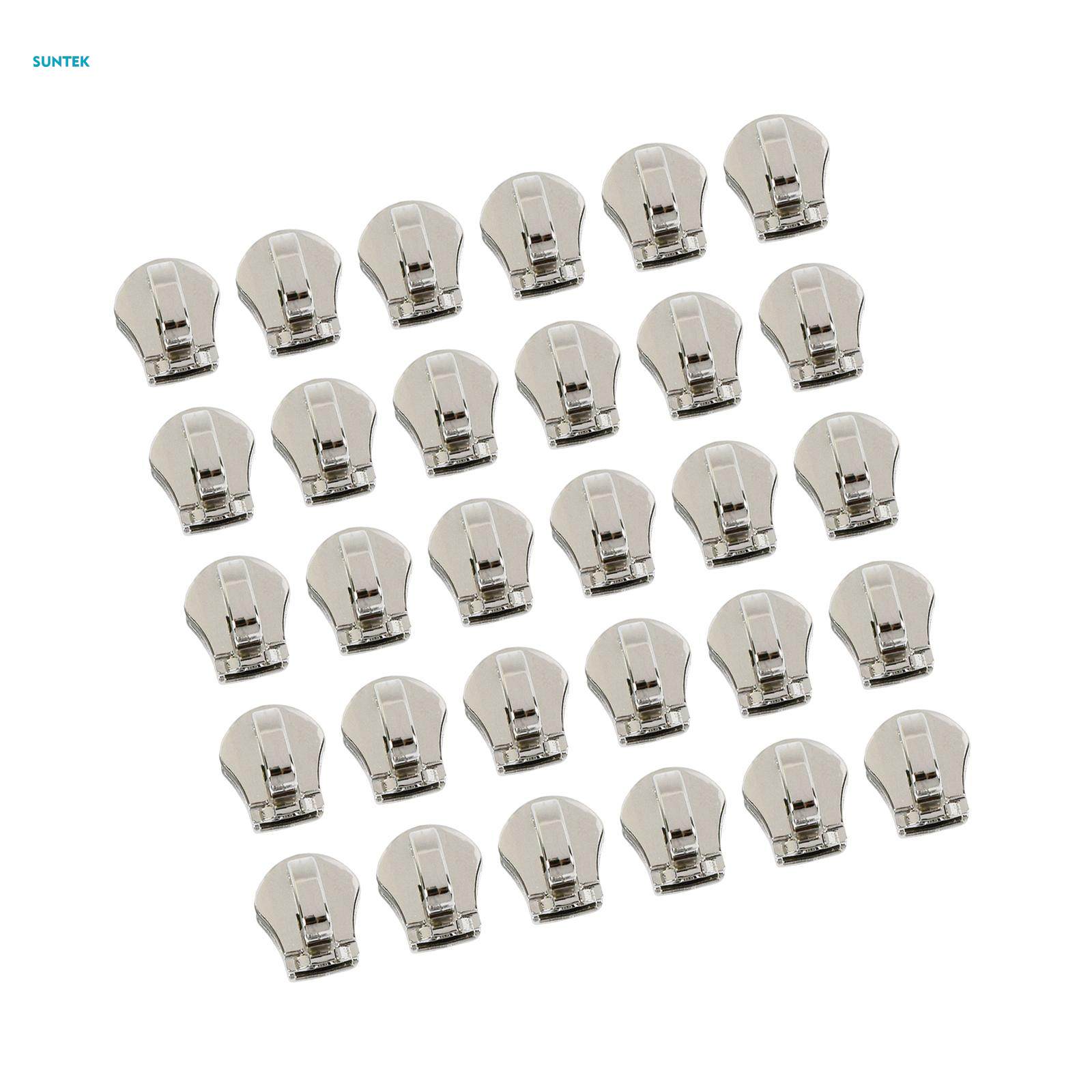 30Pcs Zipper Sliders Only #5 Zip Slides Metal Zip Pulls Not Included for Repairing Coats, Jackets. 