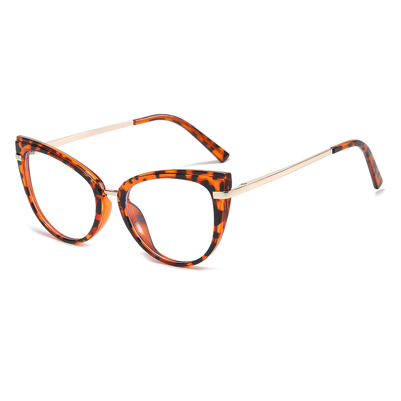 Jet 9025TR anti-blue light glasses European and American cat eye retro glasses spring leg export frame glasses
