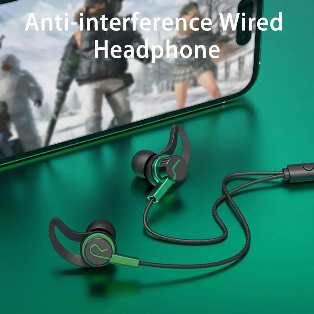 Universal Wired Earphone No-Delay Gaming Headset Noise Reduction Anti-interference Wired Headphone Listen to Music. 