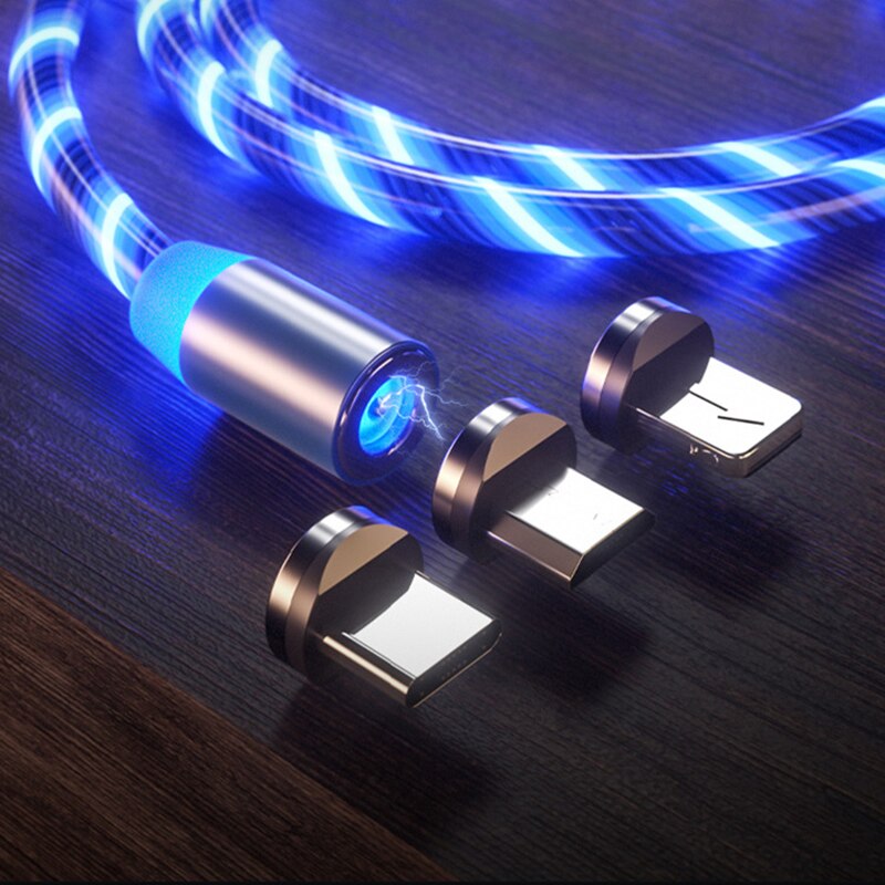 【happy one】LED Fast Charging Magnet USB Cable For mi a3 mi9t Redmi 3s 4a 4X 5 Plus Note 5 Pro 5A Android USB C Charger Cord. 