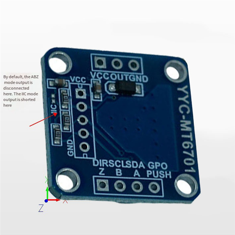 Magnetic Encoder MT6701 Magnetic Induction Angle Measurement Sensor Module 14bit High Precision Can Replace AS5600. 