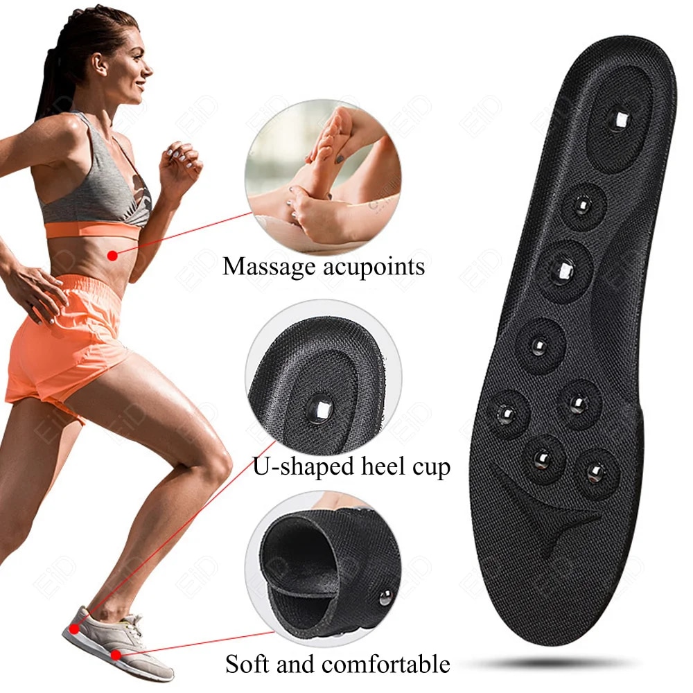 EiD Big Magnets Foot Massage Magnetic Insoles Feet Massage Physiotherapy Therapy Acupressure Slimming Insoles for Weight Loss. 