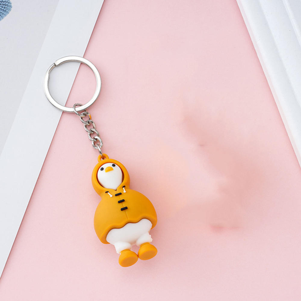 Wholesale Keychain Suppliers Bag Charm Keychain Duck-shaped Keychain Raincoat Duck Keychain Kawaii Keychain For Girls. 