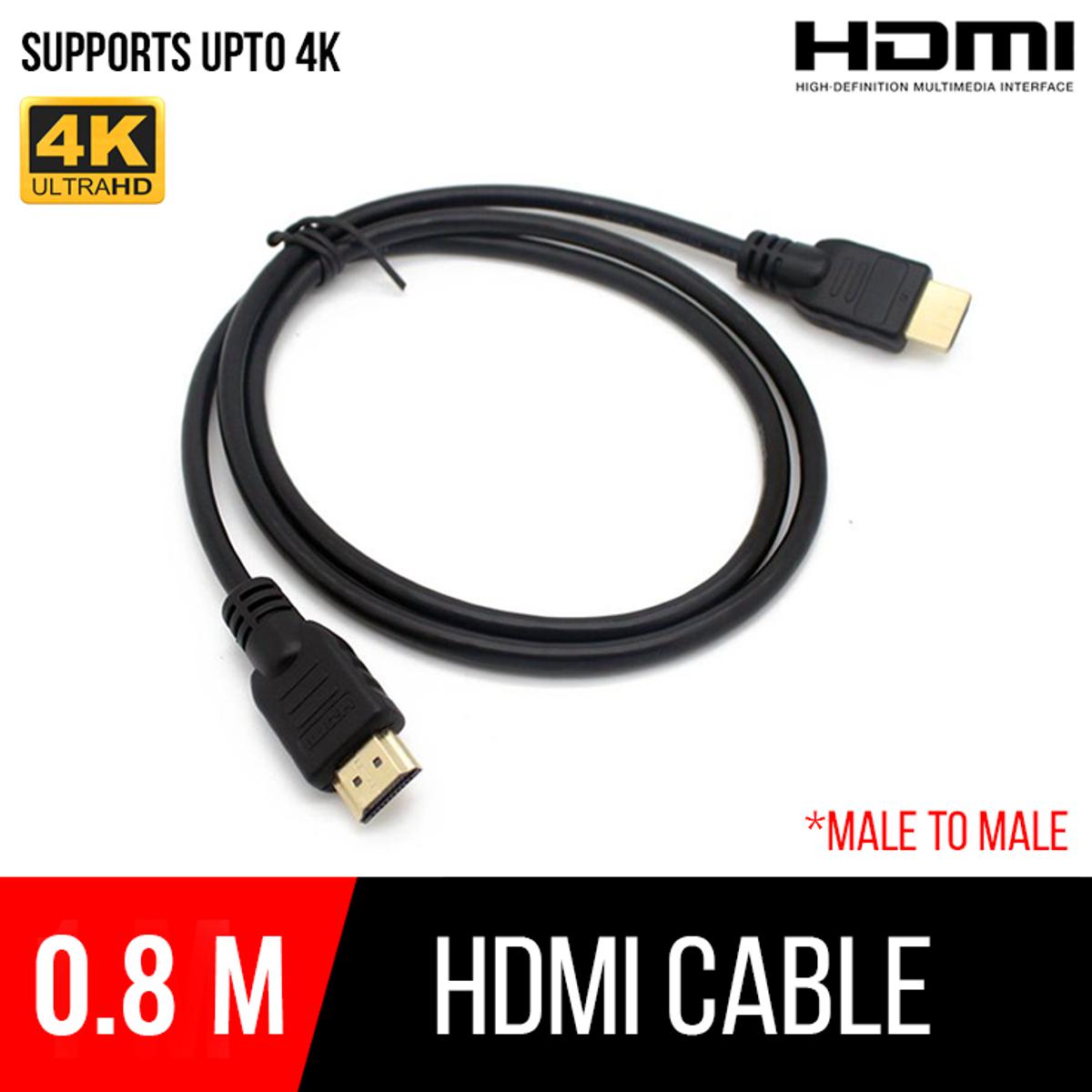 HDMI Cable 0.8m Support HD and 4K HDMI cable 0.8 meters HDMI Cable For Monitor PC Laptop Projector Television TV LED LCD Television HDMI Male to Male