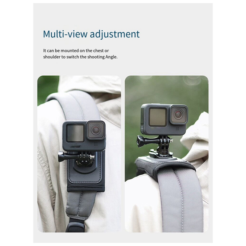 Rotation Backpack Clip Camera Backpack Shoulder Strap for 10 9 8 7 6 5 Action Camera Accessories. 