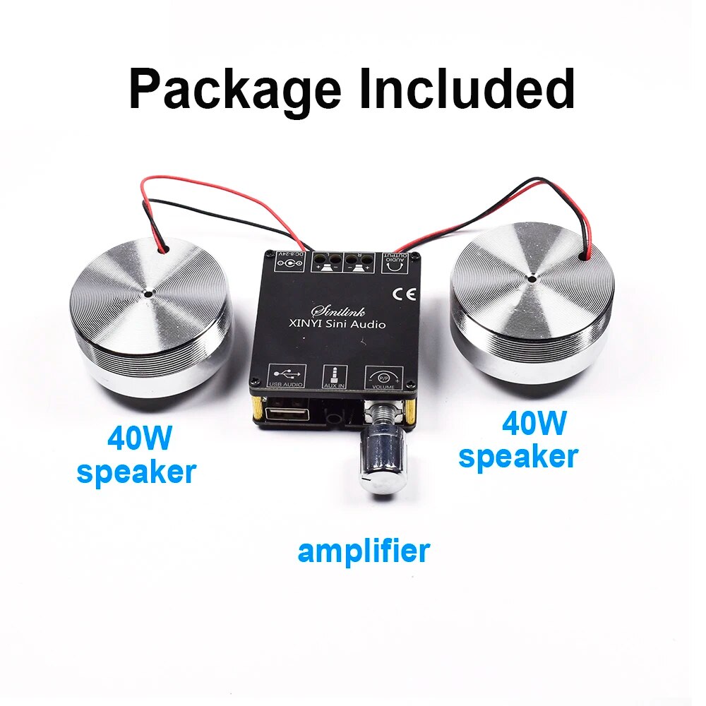 40W+40W 4ohm Portable Vibration Speaker Bluetooth 5.0 Amplifier Stereo Audio DIY HIFI System Vibro Anti-neighbor Home Theater. 
