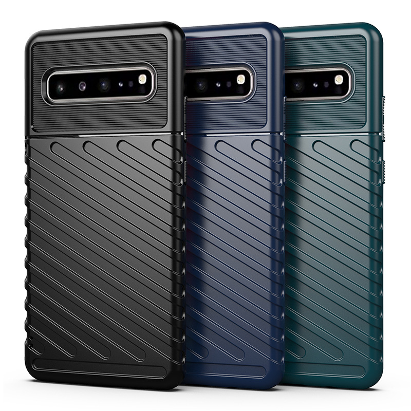 Applicable to Samsung S10 5G Mobile Phone Case Samsung S105G Phone Case Thunder Military Anti-Fall Silicone All-Inclusive