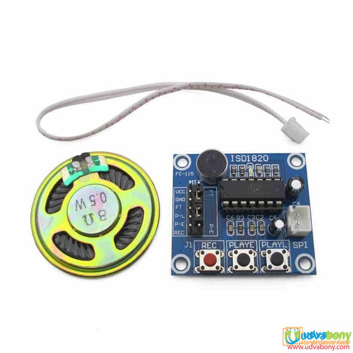 ISD1820 ISD-1820 1820 Voice Module With Mic Loudspeaker Audio Speakers For Arduino