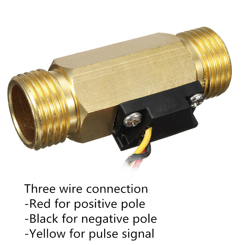 SEN-HZ21WI Four DN15 Appliances 1/2 Copper Water Flow Sensor Output Flow Sensor Switch -. 