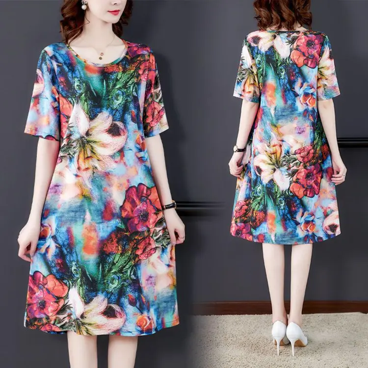 Mid length silk on sale dress